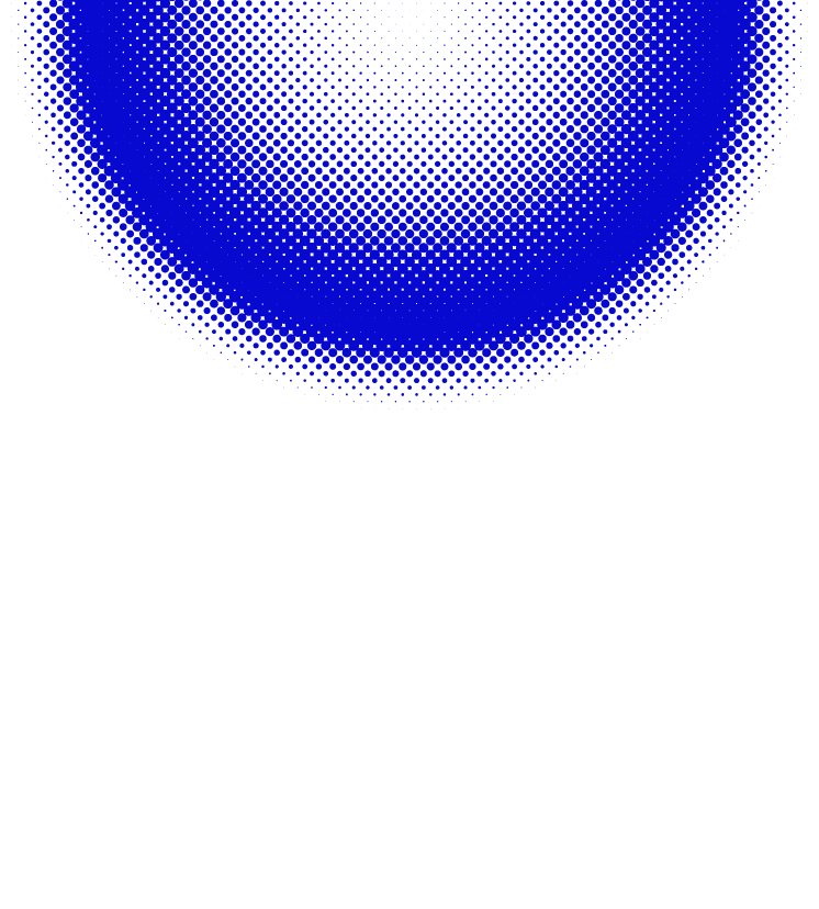 Halftone sphere of dots