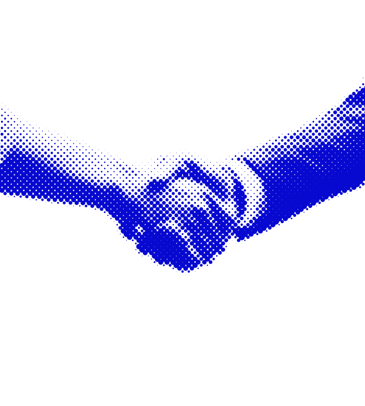 Halftone handshake