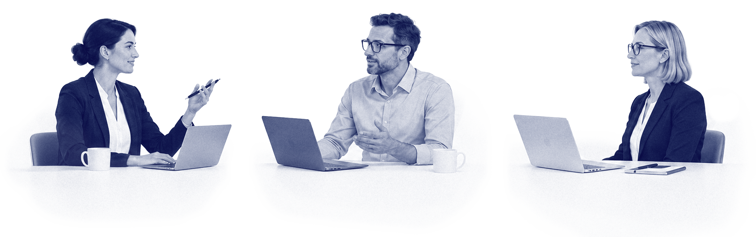 Compliance team member at a laptop, asking for a pentest report